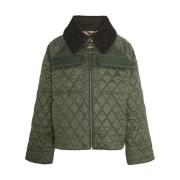 Gewatteerde jas met koord kraag Barbour , Green , Dames