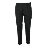 Elegante Stretch Broek Myths , Black , Heren