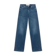 70's Geïnspireerde Flared Denim Jeans Roy Roger's , Blue , Dames