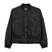 Korte blouson met tweewegrits Luisa Cerano , Black , Dames