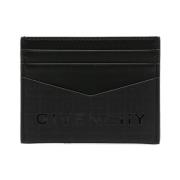 Portemonnee van generfd leer met 4G-logo Givenchy , Black , Heren