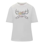 Edgy Punk T-Shirt Chiara Ferragni Collection , White , Dames