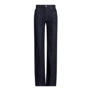 Wide Leg Jeans Ralph Lauren , Blue , Dames