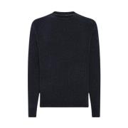 Blauwe Crewneck Sweater Engelse Ribben RRD , Blue , Heren