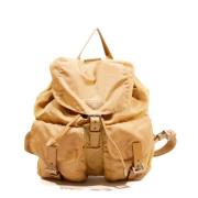 Pre-owned Nylon backpacks Prada Vintage , Beige , Dames