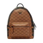 Stark Rugzak in Monogram Mix MCM , Brown , Dames