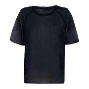 Dames T-shirt - Geweven Tops Tommy Hilfiger , Black , Dames