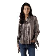 Zilver Sake Blouse Momoni , Gray , Dames