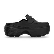 Zwarte Stomp Loafer Trendy Slip-on Design Crocs , Black , Heren