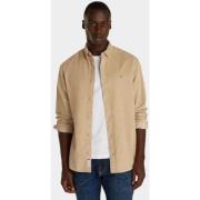 Ribfluwelen Button Down Overhemd Tommy Jeans , Beige , Heren