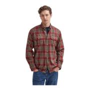 Casual Rode Overhemd Barbour , Red , Heren