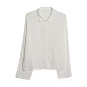 White Pyjama Shirt Aim'n , White , Dames