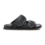 Zwarte Platte Sandalen Iconographe Aw24 Valentino Garavani , Black , H...