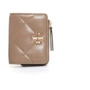 Taupe Bi-Fold Portemonnee Tory Burch , Beige , Dames