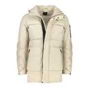 Beige Winterjas Stijlvol Ontwerp Hugo Boss , Beige , Heren