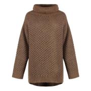 Zachte Alpaca Blend Trui Malo , Brown , Dames