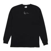 Lange Mouw Crewneck T-shirt Zwart Karl Kani , Black , Heren