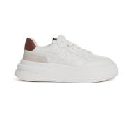 Witte en Leren Modieuze Sneakers ASH , White , Dames