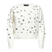 Icona Crème Sweater Kaos , White , Dames