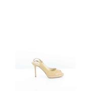 Pre-owned Leather heels Jimmy Choo Pre-owned , Beige , Dames