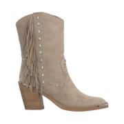 Enkel laars met studs en franjes Alma EN Pena , Brown , Dames