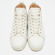 Pre-owned Leather sneakers Christian Louboutin Pre-owned , White , Her...