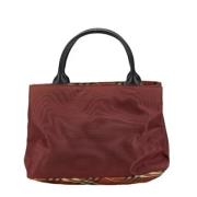 Pre-owned Leather handbags Burberry Vintage , Red , Dames