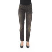 Regular Fit Jeans met Gewassen Effect By Byblos , Black , Dames