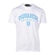 Katoenen T-shirt Dsquared2 , White , Heren