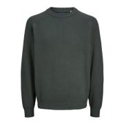 Klassieke Gebreide Trui Jack & Jones , Green , Heren