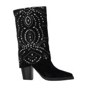 Studded gaiter laarzen Alma EN Pena , Black , Dames