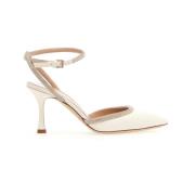 Ivoor Strass Slingback Hakken Ninalilou , Beige , Dames