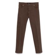 Bruine Straight-Leg Jeans Kiton , Brown , Heren