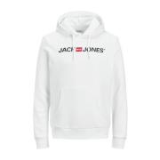 Vintage Logo Hoodie Sweatshirt Jack & Jones , White , Heren