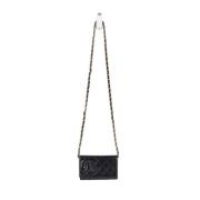 Pre-owned Leather shoulder-bags Chanel Vintage , Black , Dames