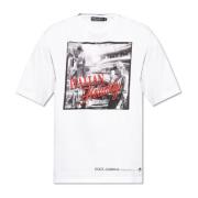 T-shirt met print Dolce & Gabbana , White , Heren