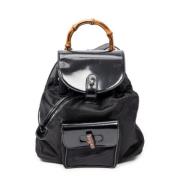 Pre-owned Canvas backpacks Gucci Vintage , Black , Dames