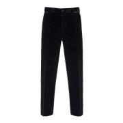 Fluwelen Tuxedo Broek met Zijstrepen Dolce & Gabbana , Black , Heren