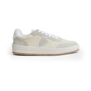 Beige en Grijze Sneakers Philippe Model , Beige , Dames