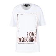 Tshirt Love Moschino , White , Dames