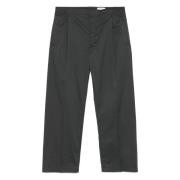 Stijlvolle Geplooide Broek Lemaire , Black , Heren