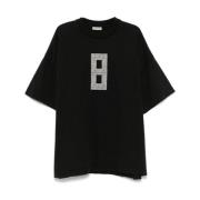 Grijs Print Korte Mouw Tee Fear Of God , Black , Heren