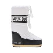 Witte nylonlaarzen met zuignappen Moon Boot , White , Dames