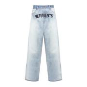 Jeans met logo Vetements , Blue , Heren