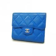 Pre-owned Canvas wallets Chanel Vintage , Blue , Dames