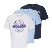 Logo T-shirt met korte mouwen 3-pack Jack & Jones , Multicolor , Heren