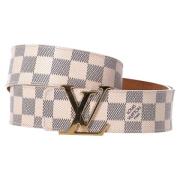 Pre-owned Leather belts Louis Vuitton Vintage , Beige , Dames