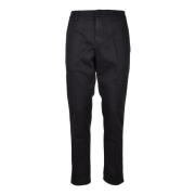 Katoen Elastaan Broek Dondup , Black , Heren