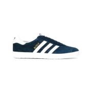 Blauwe Gazelle Sneakers Navy/Wit/Goud Adidas , Blue , Heren