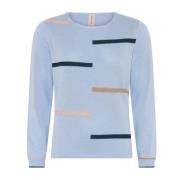 Lichtblauwe Gestreepte Pullover Trui Skovhuus , Blue , Dames